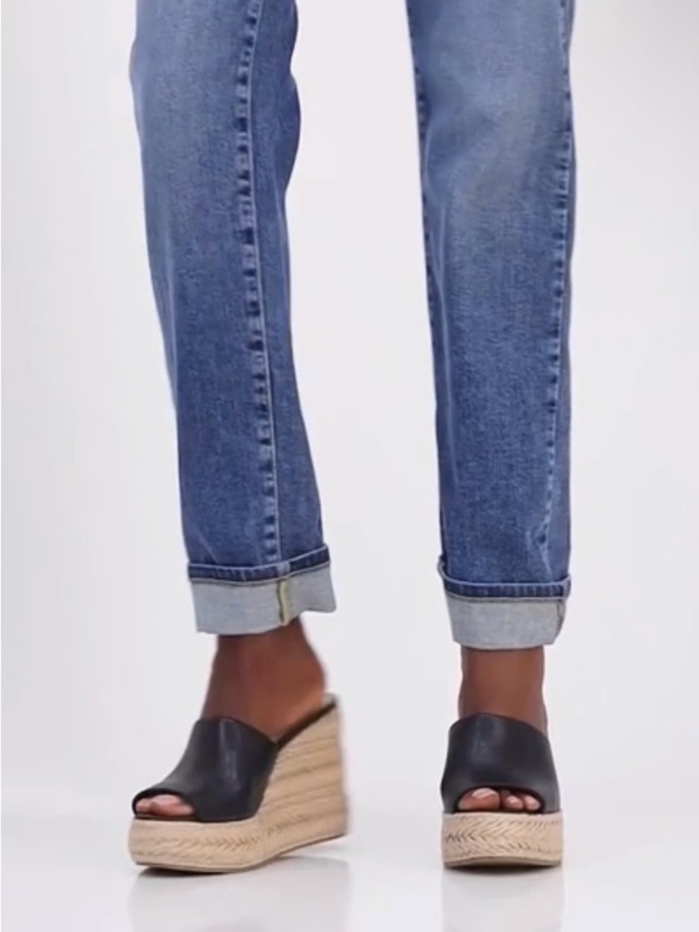 INC International Concepts Black Espadrille Wedge Sandals